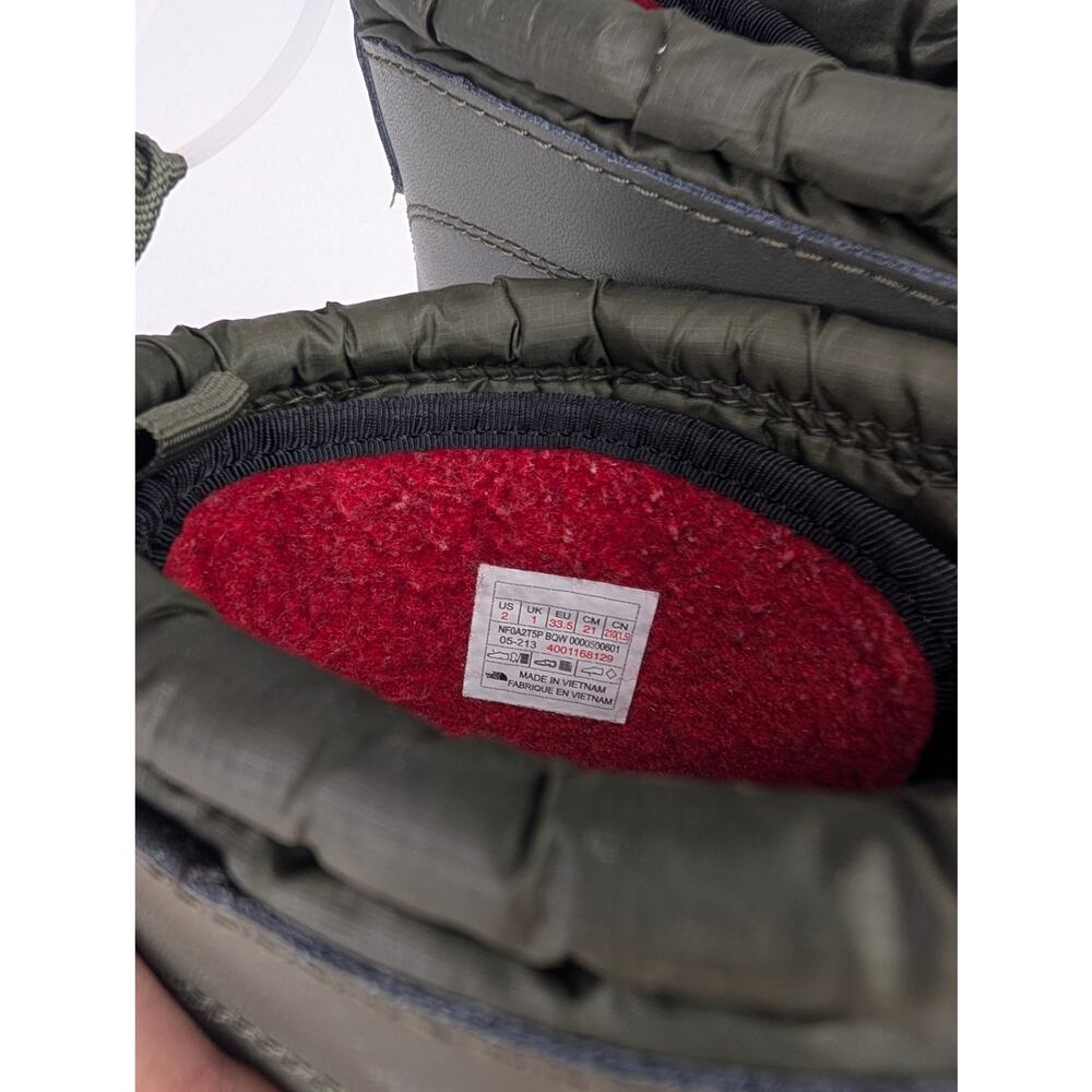 The North Face Youth 2 Alpenglow IV Olive/Black Snow Boots - Picture 5 of 10